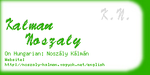 kalman noszaly business card
